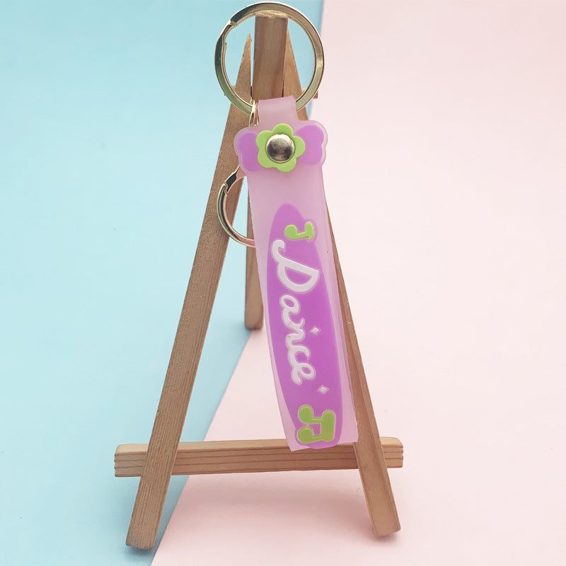 Wholesale Candy Color Soft PVC Lanyard Keychains